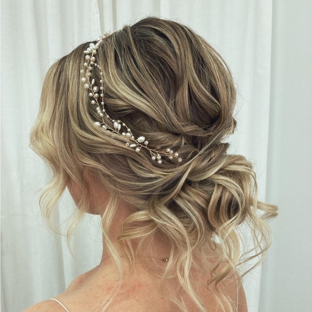 Pearl Hair Vine Halo Bridal Hairpiece